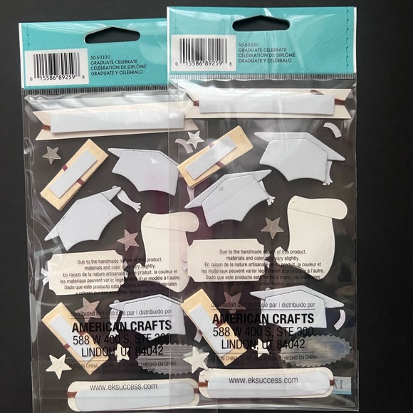 Set of 2: Jolees Boutique Graduation Stickers - New - Picture 2 of 2